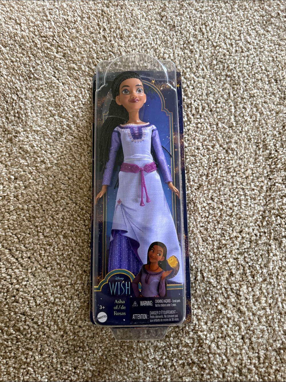 Disney Asha Doll in Lavender and Pink Outfit